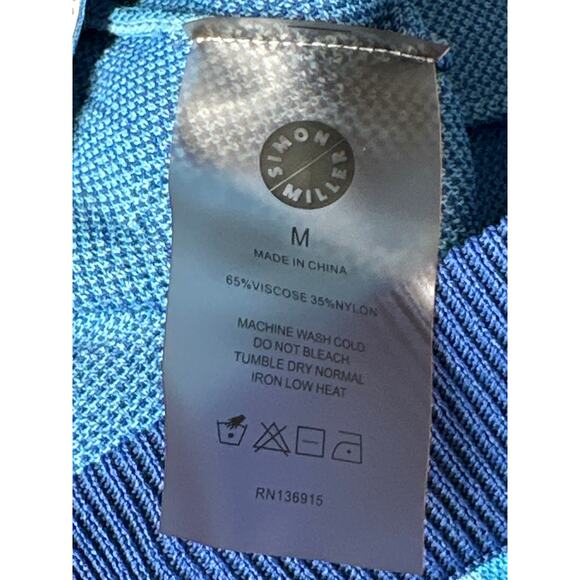 Simon Miller Jabber Pants High Rise Flat Front Wide Leg Trousers Blue Stripe M - Picture 9 of 10